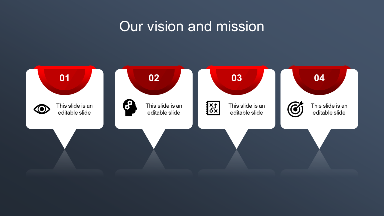 vision and mission ppt-our vision and mission-red
